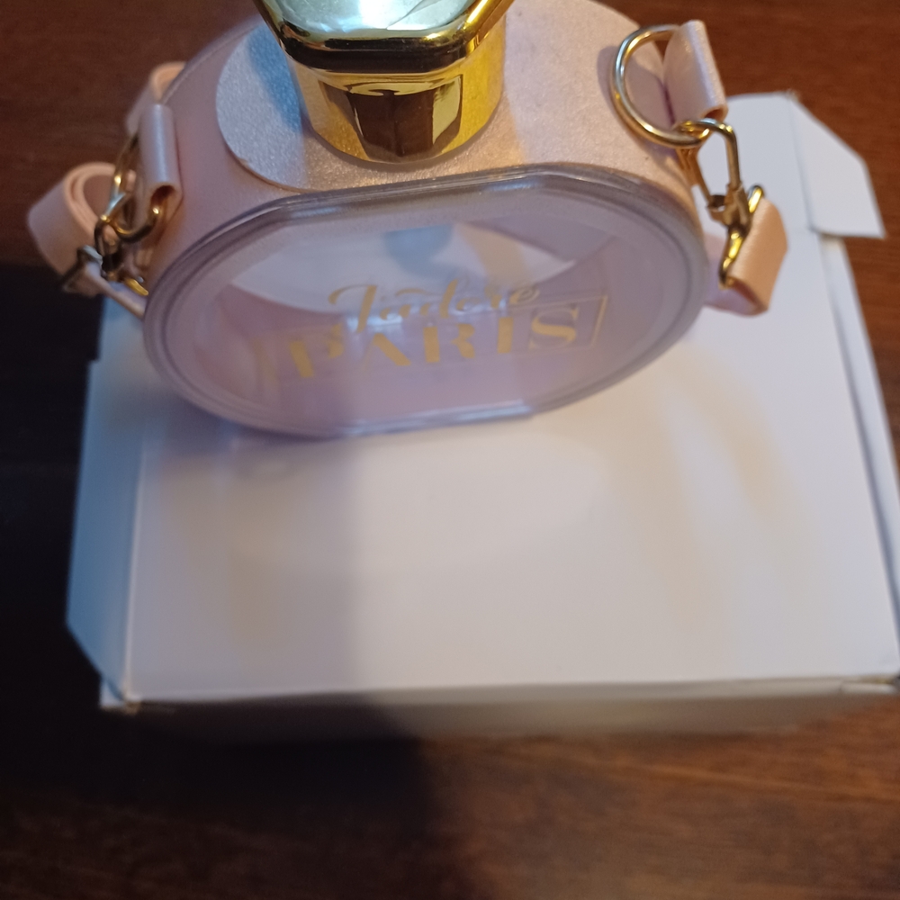 Elegant Pink and Gold Woman Crossbody Liquid Purse